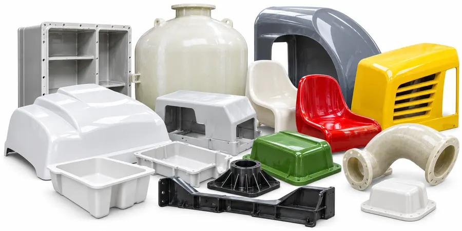 Outdoor moulded parts — FRP application for polyester gelcoat